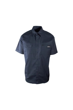 Men's Shirt Work Twill Resists Short Sleeve Black, Navy, Grey
