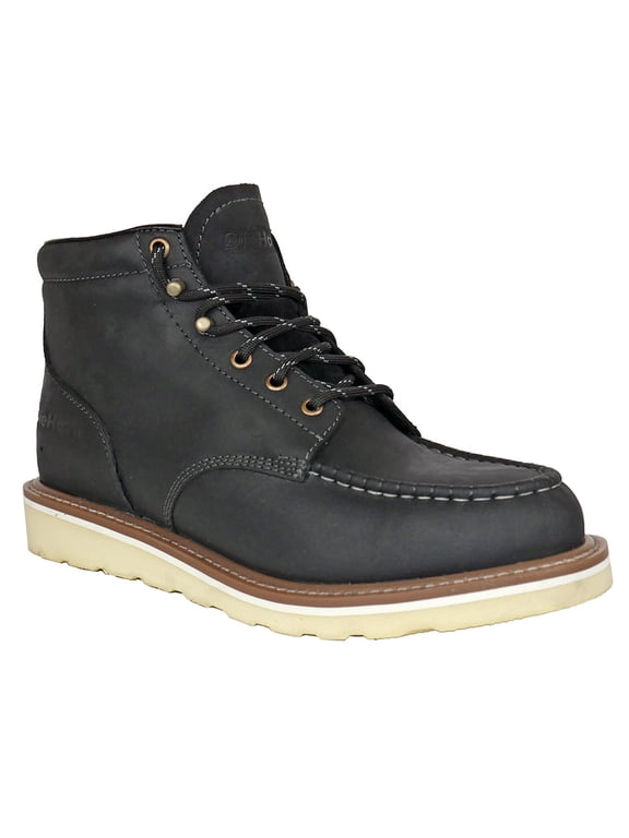 Men’s Soft Toe Wedge Work Boot Slip Resistant EH Mustang Black