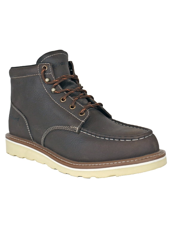 Men’s Soft Toe Wedge Work Boot Slip Resistant EH Mustang Brown