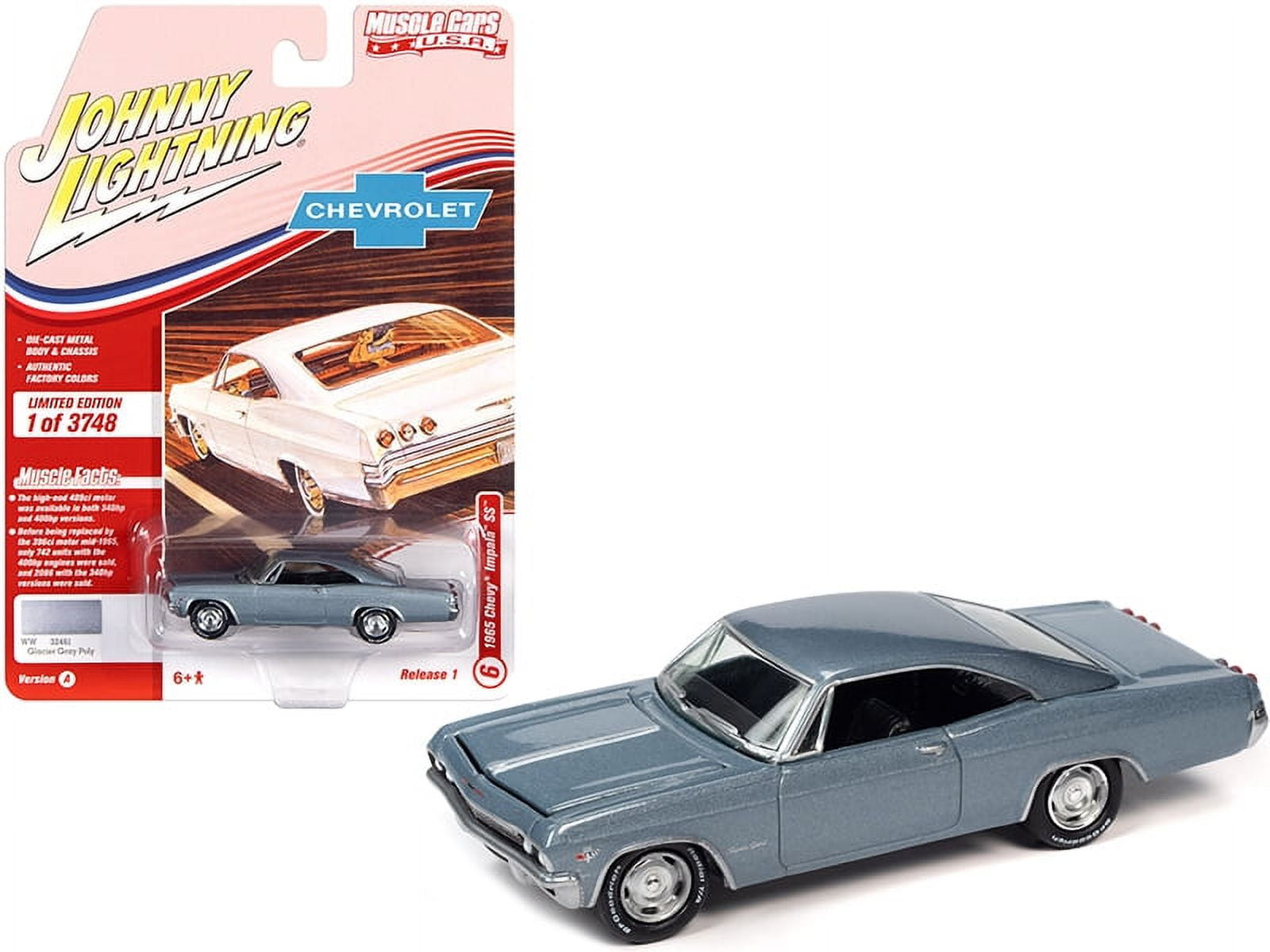 Diecast 1965 Chevrolet Impala SS Glacier Gray Metallic Limited