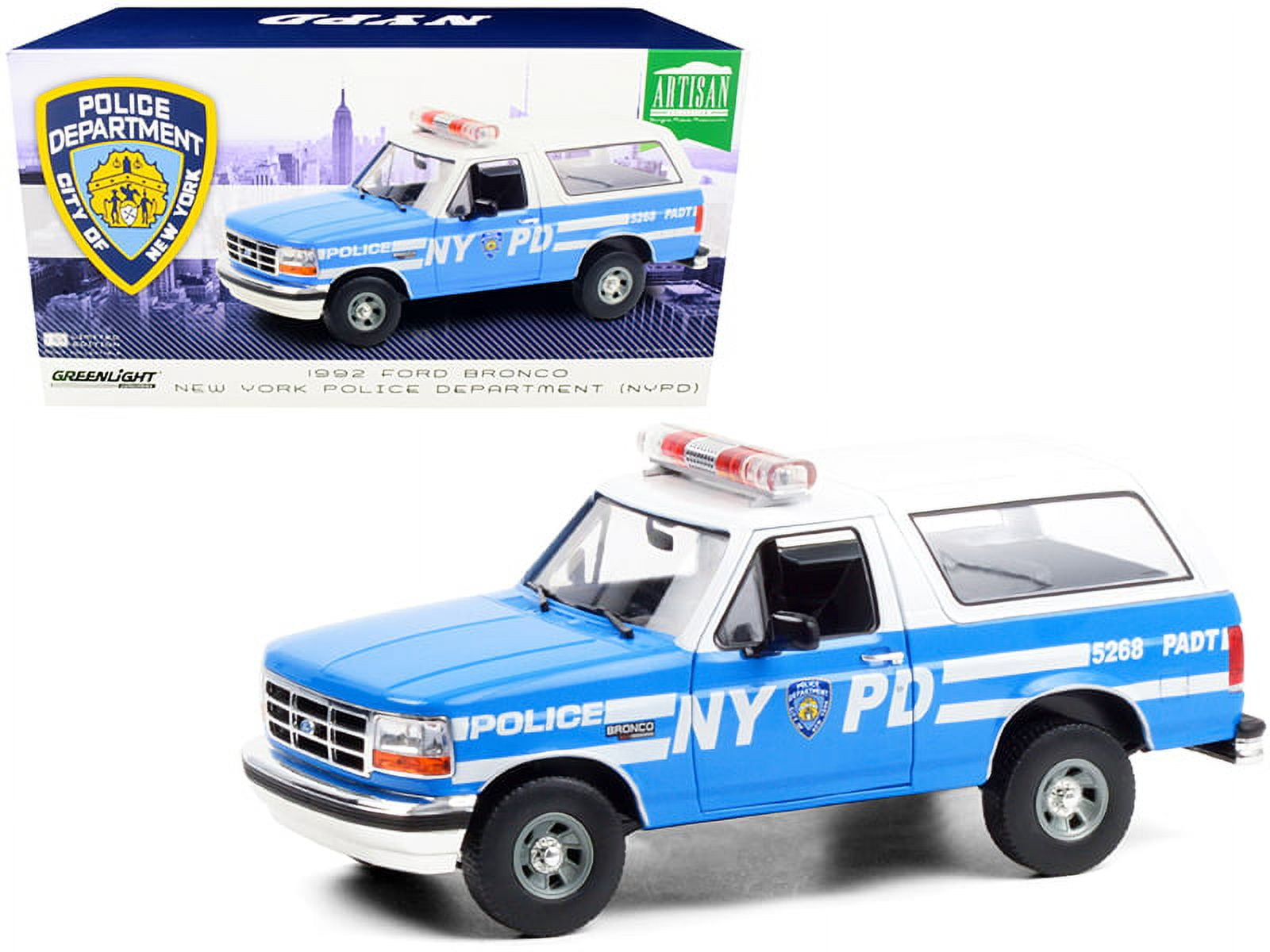 （お得な特別割引価格） Bronco Ford 1992 Police York ''New White and Blue Light Car アーテル