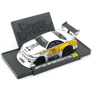 Diecast 1999 Nissan Skyline GT-R R34 Super Silhouette #23 White with Graphics "Liberty Walk" 1/64 Diecast Model Car by Muscle Machines