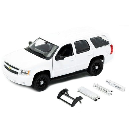 1/24 Scale White 2008 Chevrolet Tahoe Unmarked Police Car Diecast Model by Welly