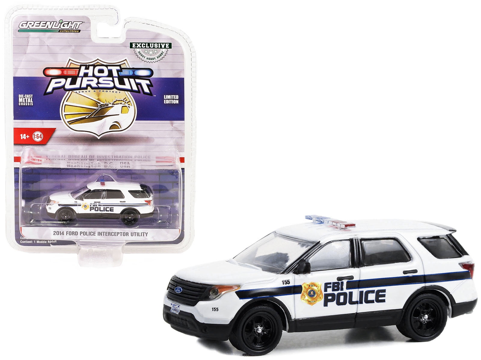 Diecast 2014 Ford Police Interceptor Utility White 