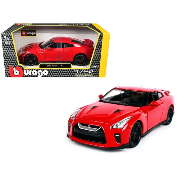 2017 Nissan GT-R R35 Red 1/24 Diecast Car Model by BBurago