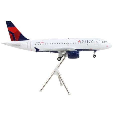 Diecast Airbus A319 Commercial Aircraft "Delta Air Lines" White with Red and Blue Tail "Gemini 200" Series 1/200 Diecast Model Airplane by GeminiJets