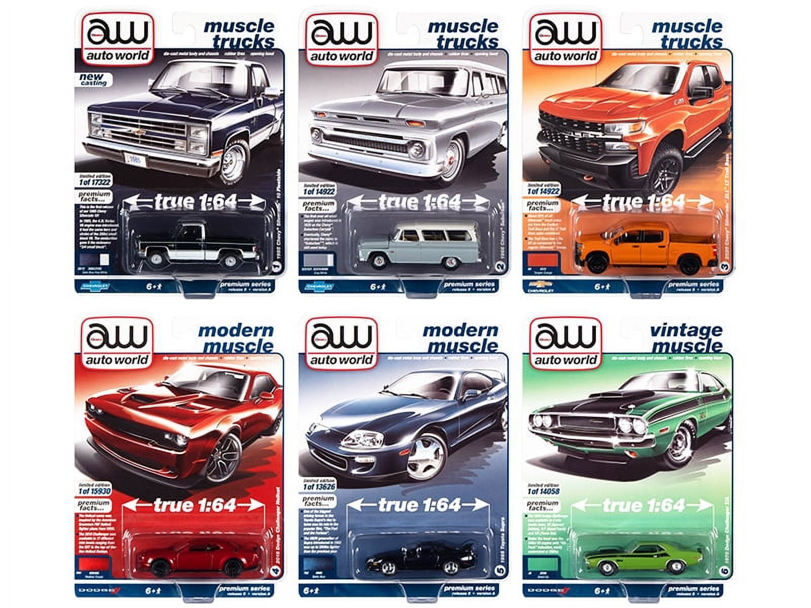 Diecast Auto World Premium 2021 Set A of 6 pieces Release 5 1/64