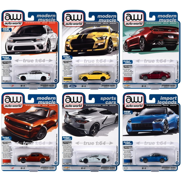 Diecast Auto World Premium 2023 Set A of 6 pieces Release 3 1 64 Diecast Model Cars by Auto World Walmart