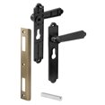 thumbnail image 1 of Diecast, Black Dimpled, Security Screen or Storm Door Lever Set, 1 of 2