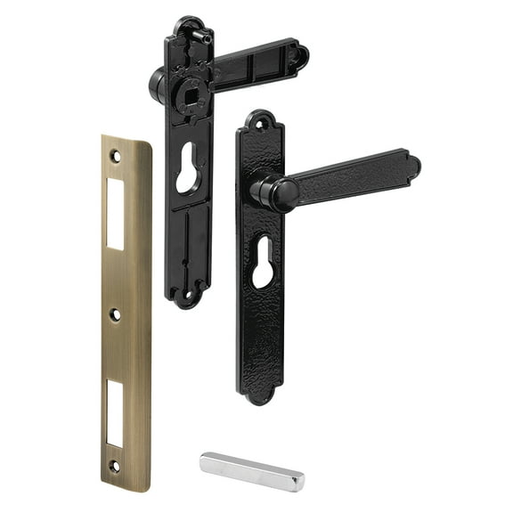 Diecast, Black Dimpled, Security Screen or Storm Door Lever Set