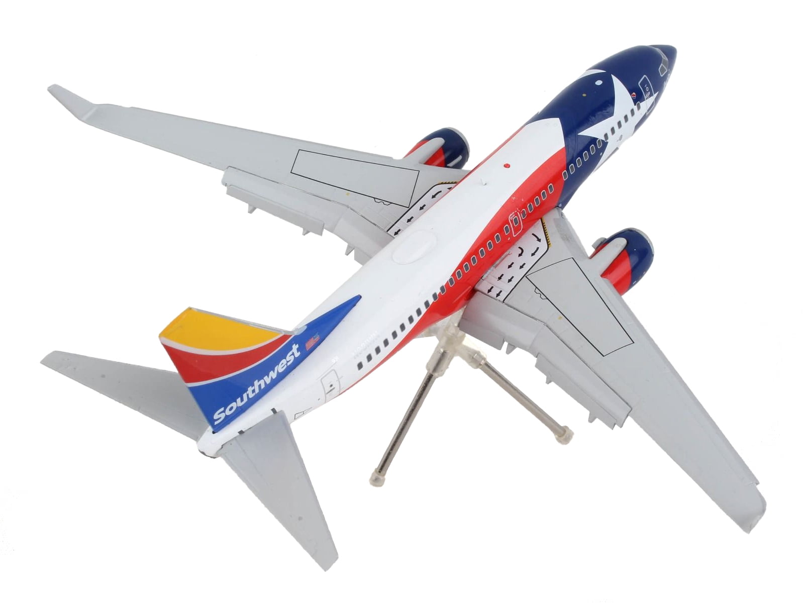 Diecast Boeing 737 700 Commercial Aircraft with Flaps Down