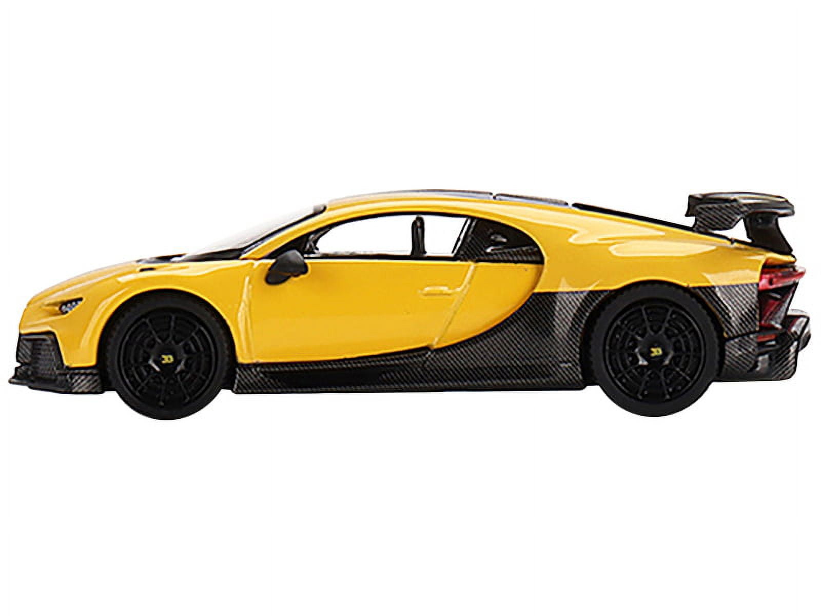 Diecast Bugatti Chiron Pur Sport Yellow and Carbon Limited Edition to