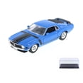 thumbnail image 1 of Diecast Car & Display Case Package - 1970 Ford Mustang, Blue - Welly 22088 - 1/24 Scale Diecast Model Toy Car w/Display Case, 1 of 3