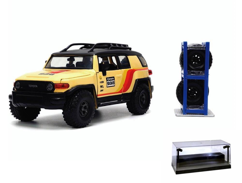 Diecast Car- Toyota FJ Cruiser #938 w/ Extra Wheels, Yellow - Jada Toys ...