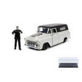 thumbnail image 1 of Diecast Car w/Display Case - 1957 Chevy Suburban w/ Frankenstein Diecast Figure, Gray - Jada Toys 32191 - 1/24 scale Diecast Car, 1 of 3