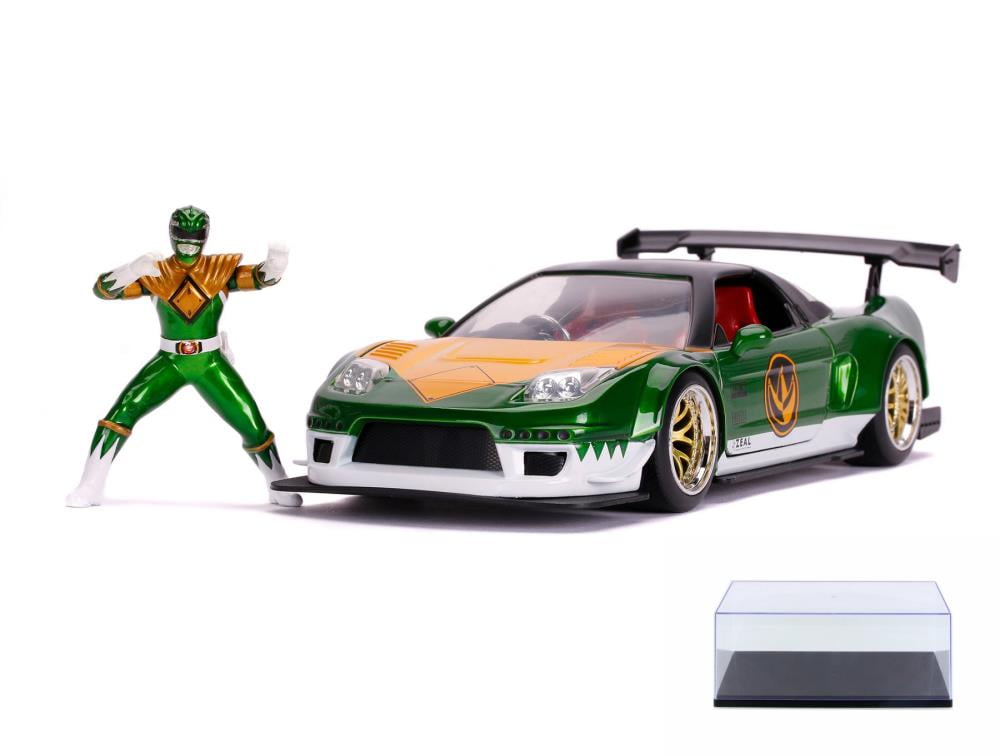 Diecast Car w/Display Case - 2002 Honda NSX Type-R Japan Spec with Power Rangers Ranger figure, Power Rangers - Jada Toys 31909 - 1/24 scale Diecast Model Toy Car