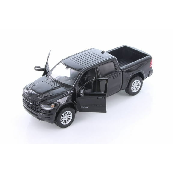 Diecast Car w/Display Case - 2019 Dodge Ram 1500 Crew Cab Laramie Pickup Truck, Black - Showcasts 79357BK - 1/24 Diecast Car