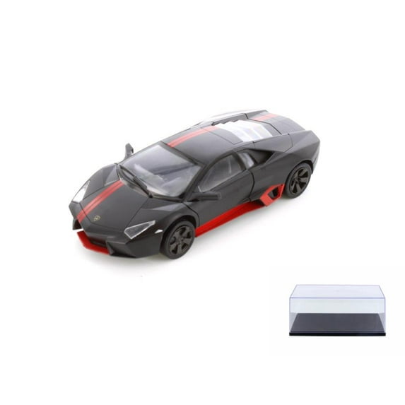 Diecast Car w/Display Case - Lamborghini Reventon, Black - Showcasts 73774/3D - 1/24 scale Diecast Model Toy Car