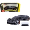 thumbnail image 1 of Diecast Car w/Display Case - Lamborghini Terzo Millennio, Gray - Bburago 18-21094GRY - 1/24 scale Diecast Model Toy Car, 1 of 3