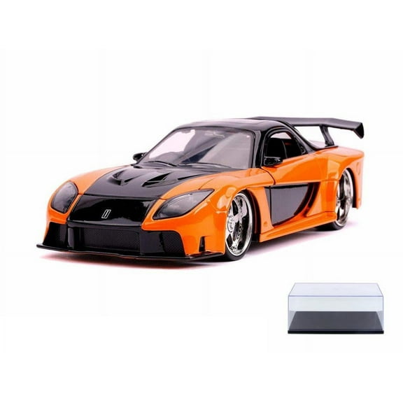 Diecast Car w/Display Case - Mazda Rx-7 Hardtop, Fast and Furious - Jada 30732 - 1/24 scale Diecast Model Toy Car
