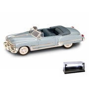 Diecast Car w/LED Display Case - 1949 Cadillac Coupe de Ville Convertible, Blue - Yatming 94223 - 1/43 Scale Diecast Model Toy Car