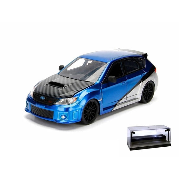 Diecast Car w/LED Display Case - 2012 Subaru Impreza WEX STI, Fast and Furious - Jada 99560 - 1/24 Scale Diecast Model Toy Car