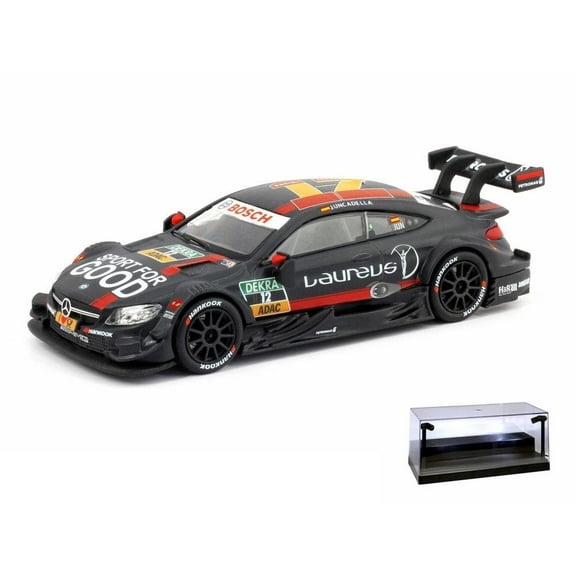 Diecast Car w/LED Display Case - 2016 Mercedes-Benz AMG 63 DTM #12, Daniel Juncadell - RMZ City 440999F - 1/43 Scale Diecast Model Toy Car