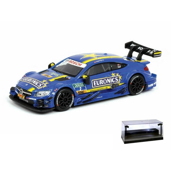 Diecast Car w/LED Display Case - 2017 Mercedes-Benz AMG DTM #2, Gary Paffett - RMZ City 440999A - 1/43 Scale Diecast Model Toy Car