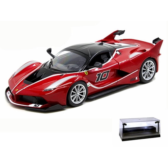 Diecast Car w/LED Display Case - Ferrari FXX K, Red - Bburago 26501 - 1/24 scale Diecast Model Toy Car