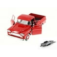 thumbnail image 1 of Diecast Car w/Trailer - 1958 Chevy Apache Fleetside Pickup Truck, Red - Motor Max 79311AC/R - 1/24 Scale Diecast Model Toy Car, 1 of 3