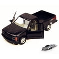 thumbnail image 1 of Diecast Car w/Trailer - 1992 Chevy 454SS Pick Up Truck, Black - Motormax 73203 - 1/24 Scale Diecast Model Car, 1 of 3