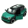 thumbnail image 1 of Diecast Car w/Trailer - Mini Cooper S Countryman w/ Sunroof, Green - Motormax 73353 - 1/24 scale Diecast Model Toy Car, 1 of 4