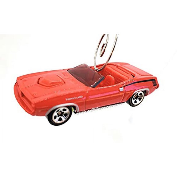 Diecast Christmas Ornament for Plymouth Barracuda Hemi Cuda Red Convertible