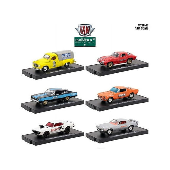 Drivers 6 Cars Set Release 46 In Blister Packs 1/64 Diecast Model Cars By M2 Machines 11228-46