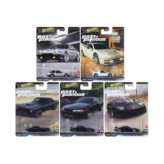Hot Wheels Fast & Furious Die-Cast Cars Collection Set of 5 HNW46-956E