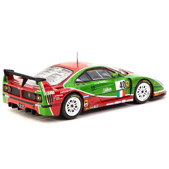 Ferrari F40 #40 Anders Olofsson - Luciano Della Noce - Tetsuya Ota "Ennea SRL" 24 Hours of Le Mans (1995) "Hobby64" Series 1/64 Diecast Model Car by Tarmac Works