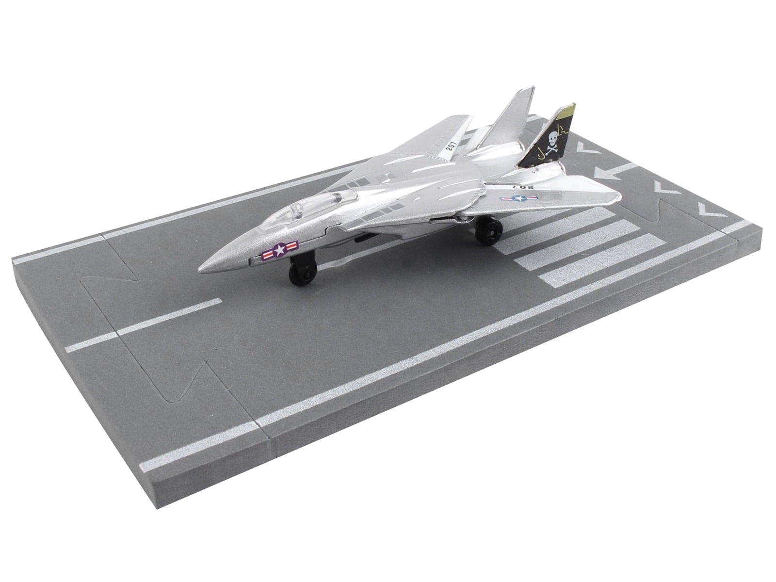 Diecast Grumman F-14 Tomcat Fighter Aircraft Silver Metallic "United