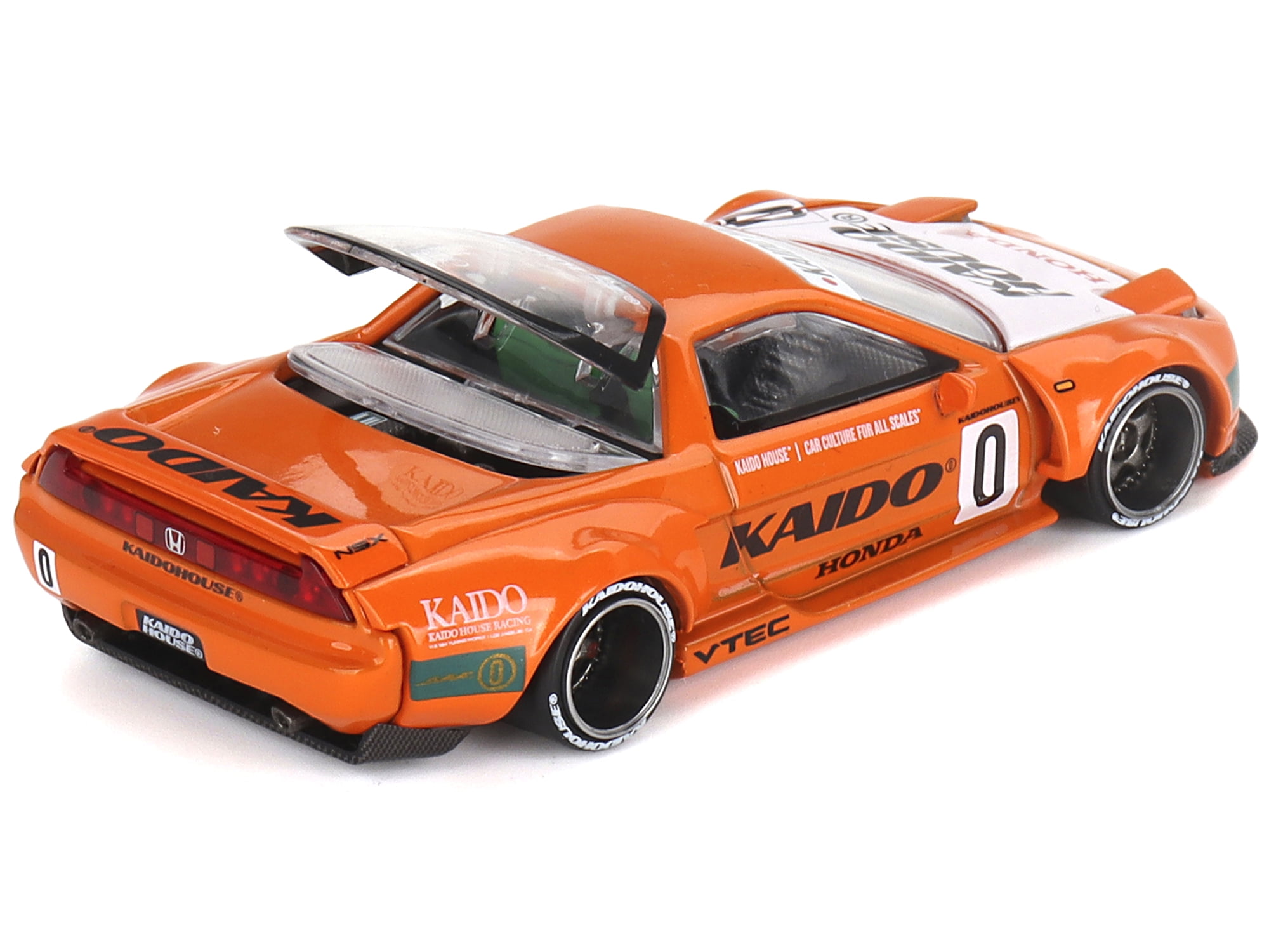 Diecast Honda NSX Kaido Racing V1 Orange with White Hood (Designed