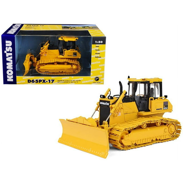 Diecast Komatsu D65PX17 Dozer with Hitch 1/50 Diecast Model by First