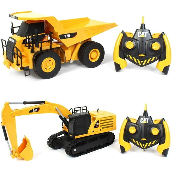 Diecast Masters | 1:35 Scale Radio Control Cat 336 Hydraulic Excavator + 770 Mining Truck | Model 25801