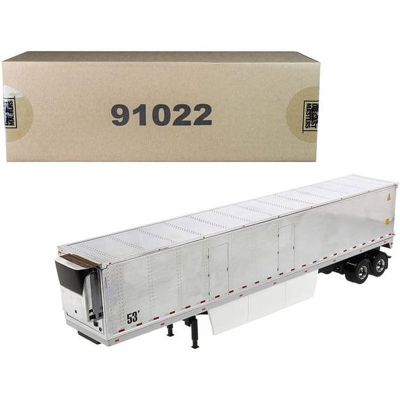 Diecast Masters 91022 53 ft. Reefer Refrigerated Van Trailer Chrome Transport Series 1 by 50 Diecast Model