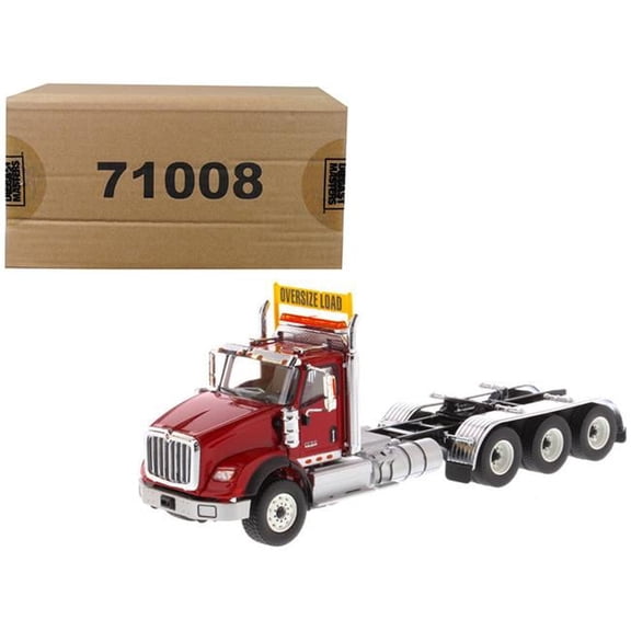 Diecast Masters 71008 International HX620 Day Cab Tridem Tractor 1-50 Diecast Model, Red