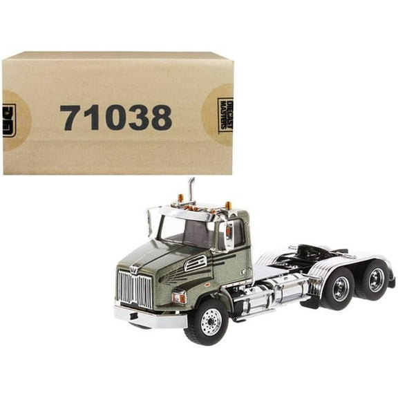 Diecast Masters 71038 Western Star 4700 SB Tandem Day Metallic Cab Tractor 1 by 50 Diecast Model, Olive Green