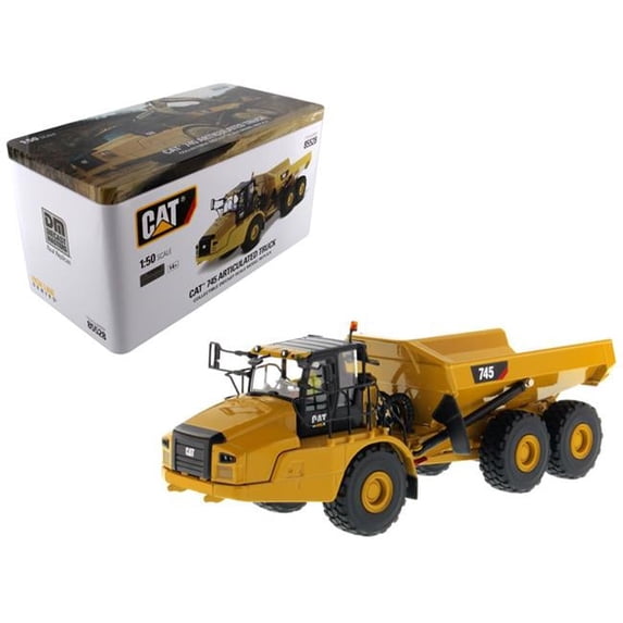 Diecast Masters 85528 CAT Caterpillar 745 Articulated Dump Truck with Removable Operator High Line Series 1-50 Diecast Model