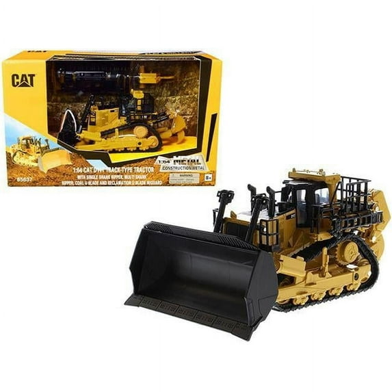 Diecast Masters 85637 CAT Caterpillar D11T Track-Type Tractor with 2 Blades & 2 Rear Rippers Play & Collect Series 1-64 Scale Diecast Model Car