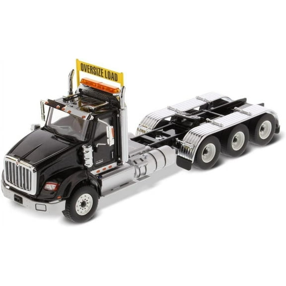 Diecast Masters International HX620 SBFA Day Cab Tridem Tractor | 1:50 Scale Model Semi Trucks | Metallic Black Diecast Model 71009