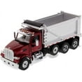 Diecast Masters Peterbilt Model 567 Dump Truck Metallic Red Tandem