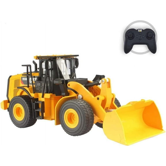 Diecast Masters RC Truck CAT 950M Wheel Loader | Fully Functional Radio Control Tractor Truck | 1:24 Scale Model Remote Control Caterpillar Trucks | CAT Yellow Diecast Model 25003