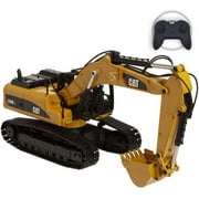 Diecast Masters RC Truck Cat 330 D L حفارة هيدروليكية | شاحنة حفارة للتحكم في الراديو تعمل بكامل طاقتها | 120 نموذج مقياس شاحنة التحكم عن بعد، شاحنات RC Caterpillar | CAT Yellow Diecast Model 28001