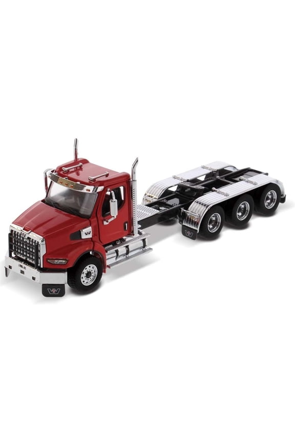 Western Star 49X SB Tridem Tractor - Viper Red | Opening Hood, Opening Doors with Cab Interior | 1:50 Scale Model Semi Trucks | Diecast Model 71085